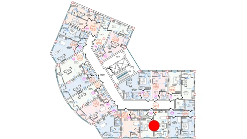 1-комнатная квартира 44.9 м²  8/16 этаж | Жилой комплекс ALFA CITY