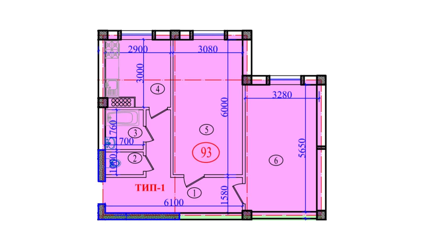 2-комн. квартира 71 м²  1/9 этаж | Жилой комплекс Orzular