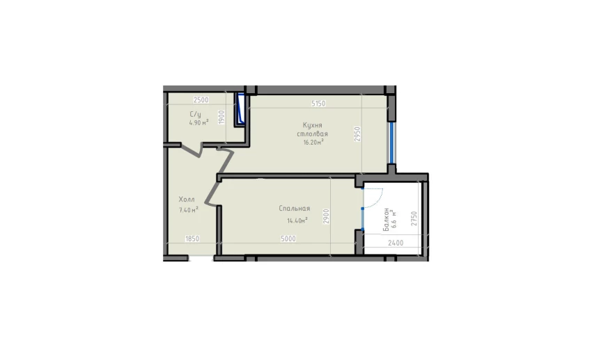 1-комн. квартира 52.6 м²  3/13 этаж | Жилой комплекс ORZU SAROYI