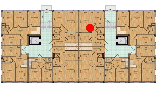 2-xonali xonadon 89.8 m²  1/6 qavat | MBG Turar-joy majmuasi