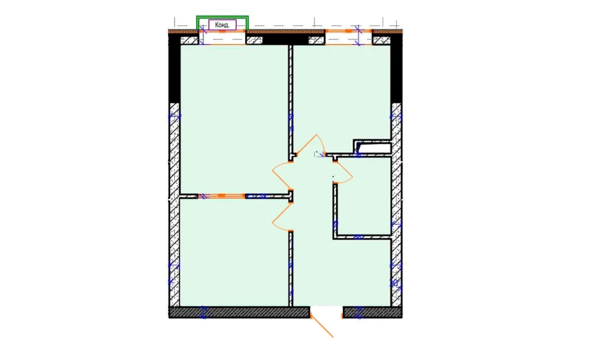 2-комнатная квартира 47.3 м²  1/9 этаж | Жилой комплекс Uchtepa Avenue