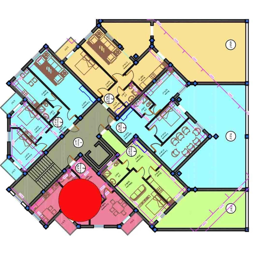 2-комн. квартира 59.3 м²  3/11 этаж | Жилой комплекс ANHOR AVENUE