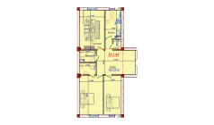 3-xonali xonadon 119.7 m²  2/9 qavat | ZAR ZAMONAVIY UYLAR Turar-joy majmuasi