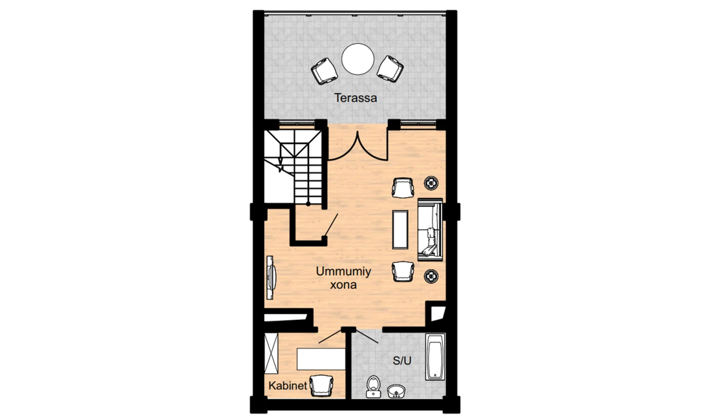2-xonali xonadon 66.56 m²  16/16 qavat | Musaffo Turar-joy majmuasi