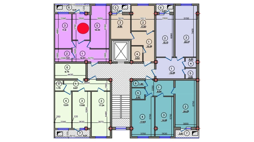 1-комн. квартира 60.31 м²  8/10 этаж | Жилой комплекс Qibray City