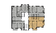 3-xonali xonadon 82.19 m²  2/9 qavat | MINGCHINOR Turar-joy majmuasi