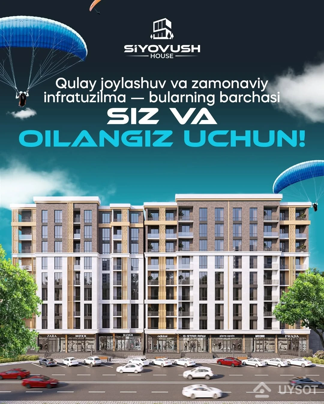 Qulay joylashuv va zamonaviy infratuzilma — bularning barchasi siz va oilangiz uchun!
🏢 Siyovush house’da qulay yashash muhiti taqdim etiladi: keng xonalar, xavfsiz hudud, zamonaviy kommunal xizmatlar va dam olish joylari bilan to‘la maskan.
📌Bu yerda har bir detal sizning farovonligingiz uchun mo‘ljallangan. Oilangiz bilan baxtli va osoyishta hayot boshlash uchun eng yaxshi tanlov — Siyovush house!
Batafsil maʼlumot uchun bizning raqamlar:
☎️ +99878 113-63-50
☎️ +99878 113-63-50 Qulay joylashuv va zamonaviy infratuzilma — bularning barchasi siz va oilangiz uchun!
🏢 Siyovush house’da qulay yashash muhiti taqdim etiladi: keng xonalar, xavfsiz hudud, zamonaviy kommunal xizmatlar va dam olish joylari bilan to‘la maskan.
📌Bu yerda har bir detal sizning farovonligingiz uchun mo‘ljallangan. Oilangiz bilan baxtli va osoyishta hayot boshlash uchun eng yaxshi tanlov — Siyovush house!
Batafsil maʼlumot uchun bizning raqamlar:
☎️ +99878 113-63-50
☎️ +99878 113-63-50