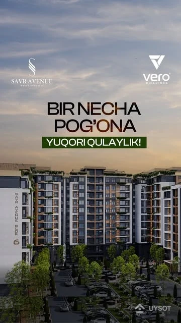 “Savr Avenue” bilan orzularingizni ro’yobga chiqaring! 

💫 Har bir insonning eng yuksak orzulari baxtli oila, shinam xonadon va qulay hayot tarzida yaqinlari bilan farovon hayot kechirish desak, yanglishmaymiz.

🔥 “Savr Avenue” turar-joy majmuasi esa sizning orzularingiz kaliti bo’lib xizmat qiladi. Qulay infratuzilma va barcha qulayliklarga ega zamonaviy xonadon oilangiz uchun mukammal tanlov bo’lishiga ishonamiz. ✨

📞 +99878 113-63-50

📍 Mirobod tumani, Savr ko’chasi, 2-uy.

➖➖➖➖

Осуществите свои мечты вместе с “Savr Avenue”!

💫 Мы не ошибемся, если скажем, что высшие мечты каждого человека – это счастливая семья, уютный дом и комфортная жизнь с близкими людьми.

🔥 ЖK “Savr Avenue” станет ключом к вашей мечте. Мы уверены, что современная квартира с удобной инфраструктурой и всеми удобствами станет идеальным выбором для вашей семьи. ✨

📞 +99878 113-63-50

📍 г. Ташкент, Мирабадский район, улица Савр 2.