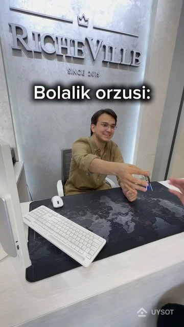 Bolalik orzusi😅

🏗️Richeville kompaniyasi “Fayz TJM

📈Xonadonlarimizni muddatli to‘lov asosida xam sotib olishingiz mumkin. Qurilish 2025-yilning 4-choragida yakuniga yetadi. Shoshilamiz, kam vaqt qoldi.

📍Manzil: Toshkent viloyati, Zangota tumani, Yangi ToshMI chorrahasi, TXAY bo‘yidan 200 metr

☎️Batafsil ma’lumot uchun:

+99878 113-63-50
+99878 113-63-50

@richeville2222
@richeville2229
