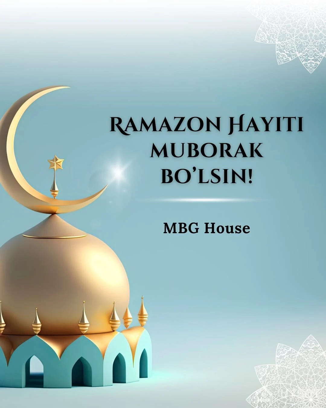 🌙✨ Ramazon Hayiti muborak bo‘lsin! 

Ushbu yorug‘ ayyom xonadoningizga tinchlik, qalbingizga quvonch olib kelsin. Alloh tutgan ro’zalarimizni, ibodat va duolarimizni qabul qilsin!