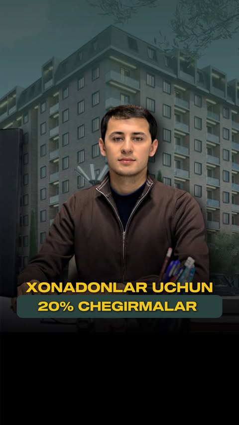 Qibray City – turar joy majmuamiz xonadonlariga 20% chegirma bilan ega bo‘ling! ✨🏡
Qulay hayot sari ilk qadamni qo‘ying! Qibray City turar-joy majmuasi siz uchun maxsus aksiyani e’lon qiladi: 25-yanvardan 25-fevralgacha xonadonlarga 20% chegirma!
🌟 Nima uchun Qibray City?
Zamonaviy dizayn va sifatli qurilish.
Toza havo va tabiat bilan uyg‘un yashash.
Shahardan bor-yo‘g‘i 10 daqiqa masofada joylashgan.
Aksiya faqat cheklangan vaqt uchun amal qiladi.
📩 Batafsil ma’lumot olish uchun bizga murojaat qiling va orzuingizdagi xonadonni tanlang!

Qibray City – получите квартиру в нашем жилом комплексе с 20% скидкой! ✨🏡
Сделайте первый шаг к комфортной жизни! Жилой комплекс Qibray City объявляет специальную акцию: с 25 января по 25 февраля скидка 20% на квартиры!
🌟 Почему Qibray City?
Современный дизайн и качественное строительство.
Чистый воздух и гармония с природой.
Всего в 10 минутах от города.
Акция действует только ограниченное время!
📩 Для получения подробной информации свяжитесь с нами и выберите квартиру своей мечты!