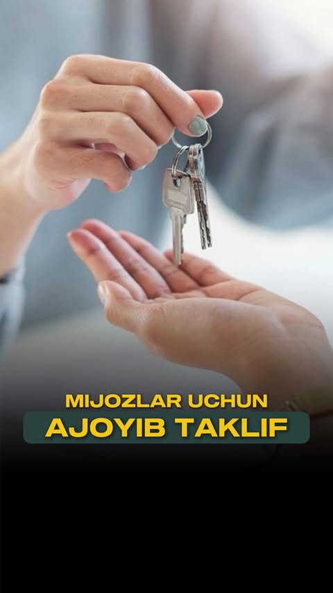 🏡 Qibray City’da noyob imkoniyat! 🎁
Orzuingizdagi xonadonga ega bo‘lishning ayni vaqti!
🔹 1-qavatdan uy xarid qiling – va biz sizga xuddi shu kvadrat metrga teng bo‘lgan pastki qavatni BEPUL sovg‘a qilamiz! 🎉
🌆 Qulay joylashuv – shahar markaziga yaqin, zamonaviy infratuzilma
🌿 Ekologik toza hudud – tabiiy muhit va toza havo
🏠 Mustahkam va sifatli qurilish – farovon hayotingiz uchun eng yaxshi tanlov!
Bunday imkoniyatni qo‘ldan boy bermang! 🏡✨

🏡 Уникальная возможность в Qibray City! 🎁
Настало время приобрести квартиру вашей мечты!
🔹 Купите квартиру на 1 этаже – и мы подарим вам подвальный этаж с такой же площадью абсолютно БЕСПЛАТНО! 🎉
🌆 Удобное расположение – рядом с городом, развитая инфраструктура
🌿 Экологически чистая зона – свежий воздух и природная атмосфера
🏠 Надежное и качественное строительство – лучший выбор для комфортной жизни!
Не упустите эту уникальную возможность! 🏡✨