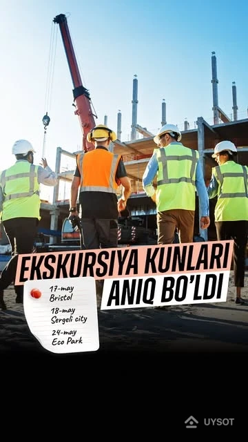 ‼️Diqqat‼️
Imarat Development aziz kuzatuvchilari loyihalarimizga ekskursiya kunlari aniq bo’ldi!📌
🏬17-May Bristol 15:00
🏬18-May Sergeli City 15:00
🏬24-May Eco Park 15:00
Kunlari bo’lib o’tadigan ekskursiyaga barchangizni taklif qilamiz!
🏠Sizni kompaniyamiz tomonidan amalga oshirib borilayotgan loyihalar bilan yanada yaqindan tanishish maqsadida tashkil etilayotgan ekskursiyamizga taklif qilamiz.
Bu ekskursiya davomida siz loyihalarimizning qaysi etapdaligini, ularning innovatsion jihatlari va amaliy natijalarini bevosita ko‘rishingiz mumkin bo‘ladi
📎Maʼlumot uchun:
📞 +998 (78) 113-63-50
💎Orzuingizdagi uyga bir qadam yaqinlashing! ‼️Diqqat‼️
Imarat Development aziz kuzatuvchilari loyihalarimizga ekskursiya kunlari aniq bo’ldi!📌
🏬17-May Bristol 15:00
🏬18-May Sergeli City 15:00
🏬24-May Eco Park 15:00
Kunlari bo’lib o’tadigan ekskursiyaga barchangizni taklif qilamiz!
🏠Sizni kompaniyamiz tomonidan amalga oshirib borilayotgan loyihalar bilan yanada yaqindan tanishish maqsadida tashkil etilayotgan ekskursiyamizga taklif qilamiz.
Bu ekskursiya davomida siz loyihalarimizning qaysi etapdaligini, ularning innovatsion jihatlari va amaliy natijalarini bevosita ko‘rishingiz mumkin bo‘ladi
📎Maʼlumot uchun:
📞 +998 (78) 113-63-50
💎Orzuingizdagi uyga bir qadam yaqinlashing!