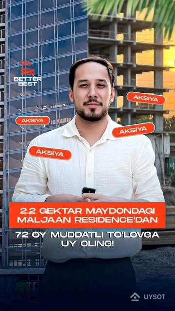 AKSIYA! Yakkasaroydan 72 oygacha foizsiz to'lovda UY xaridiga ulguring!
🔥 2.2 gektar maydonda qadroslayotgan «Maljaan Residence» mashhur Shota Rustaveli ko'chasida joylashgan. Hozirda sizda aksiya doirasida 72 oyga foizsiz to'lovda 1-4 xonagacha uy olish imkoningiz bor!
AKSIYA TA'RIFLARI:
✅ 30 — 50 m2'gacha uylarni 10% bosh to'lov bilan 48 oygacha,
✅ 50 m2'dan yuqori uylarni esa 20% bosh to'lov bilan 72 oygacha xarid qilolasiz!
🔑 TANLOV QILING:
• 31.5 m², 50.2 m²,
• 60.3 m², 65.2 m²,
• 79.5 m², 93.25 m²
Shoshiling, xonadonlar soni tobora kam qolmoqda. Ulgurish uchun hoziroq qo'ng'iroq qilib joyingizni band qiling!
📞 +99878 113-63-50
📱 Yaqinlaringiz ham bilsin! — @betterbestuz AKSIYA! Yakkasaroydan 72 oygacha foizsiz to'lovda UY xaridiga ulguring!
🔥 2.2 gektar maydonda qadroslayotgan «Maljaan Residence» mashhur Shota Rustaveli ko'chasida joylashgan. Hozirda sizda aksiya doirasida 72 oyga foizsiz to'lovda 1-4 xonagacha uy olish imkoningiz bor!
AKSIYA TA'RIFLARI:
✅ 30 — 50 m2'gacha uylarni 10% bosh to'lov bilan 48 oygacha,
✅ 50 m2'dan yuqori uylarni esa 20% bosh to'lov bilan 72 oygacha xarid qilolasiz!
🔑 TANLOV QILING:
• 31.5 m², 50.2 m²,
• 60.3 m², 65.2 m²,
• 79.5 m², 93.25 m²
Shoshiling, xonadonlar soni tobora kam qolmoqda. Ulgurish uchun hoziroq qo'ng'iroq qilib joyingizni band qiling!
📞 +99878 113-63-50
📱 Yaqinlaringiz ham bilsin! — @betterbestuz