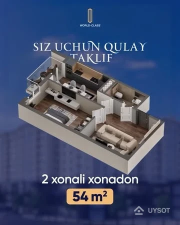 Siz uchun maxsus, shinam va zamonaviy ikki xonali xonadonlar!
Qulay joylashuv, barcha sharoitlarga ega, daromadli investitsiya uchun ajoyib tanlov!
Aloqa uchun:
📞 +99878 113-63-50
📞 +99878 113-63-50
⸻
На русском:
Специально для вас — уютные и современные 2-комнатные квартиры!
Отличное расположение, все удобства, идеальный выбор для жизни и инвестиций!
Связаться с нами:
📞 +99878 113-63-50
📞 +99878 113-63-50 Siz uchun maxsus, shinam va zamonaviy ikki xonali xonadonlar!
Qulay joylashuv, barcha sharoitlarga ega, daromadli investitsiya uchun ajoyib tanlov!
Aloqa uchun:
📞 +99878 113-63-50
📞 +99878 113-63-50
⸻
На русском:
Специально для вас — уютные и современные 2-комнатные квартиры!
Отличное расположение, все удобства, идеальный выбор для жизни и инвестиций!
Связаться с нами:
📞 +99878 113-63-50
📞 +99878 113-63-50