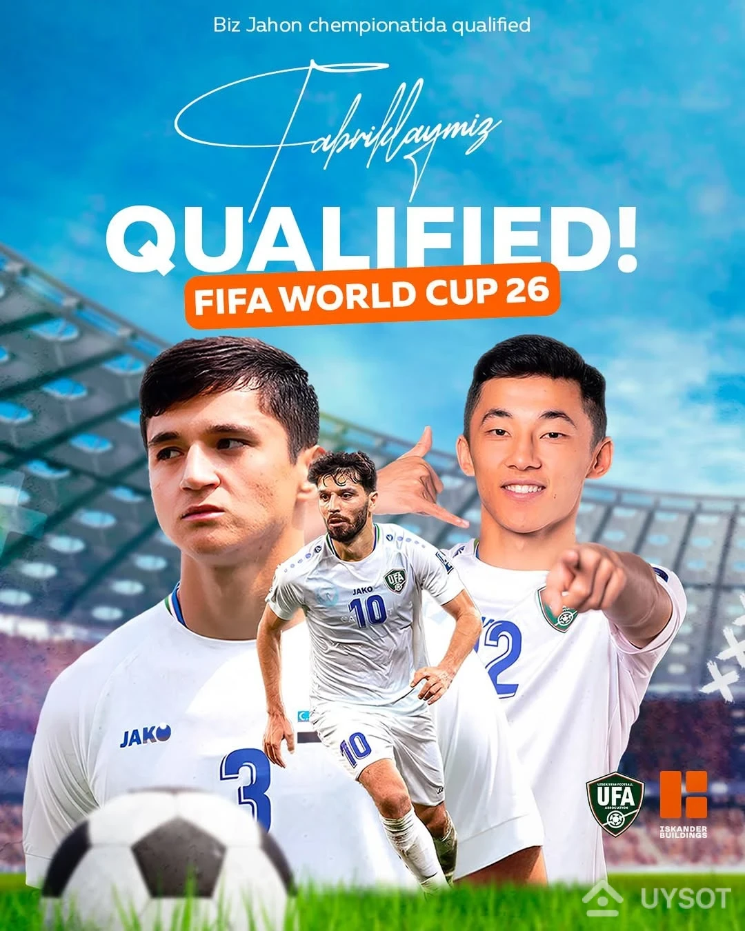 ️ ⚽️ G‘alaba muborak, O‘zbekiston! 🇺🇿
🥳 Tabriklaymiz! Butun mamlakat bilan birga qichqirdik, hayajonlandik, sevinchdan sakradik!!
Iskander Buildings’da katta g‘alabalar tasodif emas, balki ulkan mehnatning natijasi ekanligini yaxshi bilishadi.
Aynan shuning uchun biz har bir loyihani xuddi shunday — fidokorona, jon-dildan va vijdonan quramiz! 🫶🏼
☎️ +99878 113-63-50
📍 Qo‘yliq mavzesi, 5-uy
📍 Yunusobod, 17-mavze, 25B
➖
⚽️ С победой, Узбекистан! 🇺🇿
🥳 Поздравляем! Мы кричали, переживали, прыгали на месте вместе со всей страной!
В Iskander Buildings знают, что большие победы не случайность, а результат огромного труда.
Именно поэтому мы строим каждый проект с такой же отдачей — усердно, с душой и на совесть! 🫶🏼
☎️ +99878 113-63-50
📍 Массив Куйлюк, 5
📍 Юнусабад, 17 квартал, 25Б ️ ⚽️ G‘alaba muborak, O‘zbekiston! 🇺🇿
🥳 Tabriklaymiz! Butun mamlakat bilan birga qichqirdik, hayajonlandik, sevinchdan sakradik!!
Iskander Buildings’da katta g‘alabalar tasodif emas, balki ulkan mehnatning natijasi ekanligini yaxshi bilishadi.
Aynan shuning uchun biz har bir loyihani xuddi shunday — fidokorona, jon-dildan va vijdonan quramiz! 🫶🏼
☎️ +99878 113-63-50
📍 Qo‘yliq mavzesi, 5-uy
📍 Yunusobod, 17-mavze, 25B
➖
⚽️ С победой, Узбекистан! 🇺🇿
🥳 Поздравляем! Мы кричали, переживали, прыгали на месте вместе со всей страной!
В Iskander Buildings знают, что большие победы не случайность, а результат огромного труда.
Именно поэтому мы строим каждый проект с такой же отдачей — усердно, с душой и на совесть! 🫶🏼
☎️ +99878 113-63-50
📍 Массив Куйлюк, 5
📍 Юнусабад, 17 квартал, 25Б