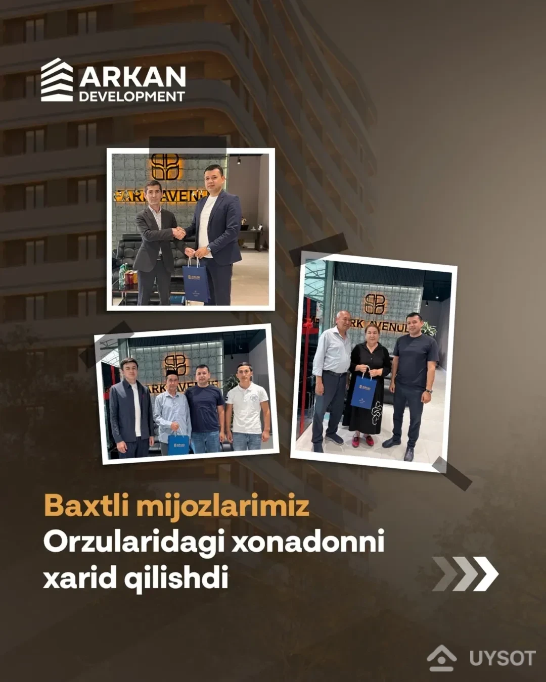 😇 Baxtli mijozlarimiz orzularidagi xonadonni xarid qilishdi
🏡 Park Avenue xonadonlari — bu nafaqat zamonaviy, balki nihoyatda shinam va qulay maskan. Bu yerda siz har bir lahzadan zavq olib, yaqinlaringiz bilan maroqli dam olasiz va baxtli xotiralar ega bo'lasiz.
👥Yuqoridagi insonlar ham shunday baxtli mijozlarimiz bo'lib, o'zlari yashashlari, kelajaklari uchun turli xil hajmdagi xonadonlarimizni xarid qilishdi. Ularni Park Avenue loyihamizdagi qulay, bolalar uchun xavfsiz, shuningdek, qarshisida keng va yam-yashil parkka ega toza havoli xonadon bilan qutlab qolamiz.
Siz ham ularning qatorida bo'lishingiz mumkin. O'zingiz istagan xonadonlarni xarid qilish uchun quyidagi raqamlarga qo'ng'iroq qilib batafsil ma'lumot olishingiz mumkin 👇.
————————
😇 Наши счастливые клиенты приобрели квартиры своей мечты
🏡 Квартиры в Park Avenue — это не только современное, но и очень уютное и комфортное пространство. Здесь вы сможете наслаждаться каждым моментом, проводить приятное время с близкими и создавать счастливые воспоминания.
👥 Представленные люди — наши счастливые клиенты, которые выбрали различные варианты квартир для собственного проживания и будущего. Поздравляем их с приобретением удобного, безопасного для детей жилья с чистым воздухом и просторным зелёным парком прямо перед домом в проекте Park Avenue.
Вы тоже можете стать частью этой семьи. Чтобы узнать подробности и выбрать квартиру своей мечты, звоните по телефонам, указанным ниже 👇.
☎️ Тел: +99878 113-63-50 😇 Baxtli mijozlarimiz orzularidagi xonadonni xarid qilishdi
🏡 Park Avenue xonadonlari — bu nafaqat zamonaviy, balki nihoyatda shinam va qulay maskan. Bu yerda siz har bir lahzadan zavq olib, yaqinlaringiz bilan maroqli dam olasiz va baxtli xotiralar ega bo'lasiz.
👥Yuqoridagi insonlar ham shunday baxtli mijozlarimiz bo'lib, o'zlari yashashlari, kelajaklari uchun turli xil hajmdagi xonadonlarimizni xarid qilishdi. Ularni Park Avenue loyihamizdagi qulay, bolalar uchun xavfsiz, shuningdek, qarshisida keng va yam-yashil parkka ega toza havoli xonadon bilan qutlab qolamiz.
Siz ham ularning qatorida bo'lishingiz mumkin. O'zingiz istagan xonadonlarni xarid qilish uchun quyidagi raqamlarga qo'ng'iroq qilib batafsil ma'lumot olishingiz mumkin 👇.
————————
😇 Наши счастливые клиенты приобрели квартиры своей мечты
🏡 Квартиры в Park Avenue — это не только современное, но и очень уютное и комфортное пространство. Здесь вы сможете наслаждаться каждым моментом, проводить приятное время с близкими и создавать счастливые воспоминания.
👥 Представленные люди — наши счастливые клиенты, которые выбрали различные варианты квартир для собственного проживания и будущего. Поздравляем их с приобретением удобного, безопасного для детей жилья с чистым воздухом и просторным зелёным парком прямо перед домом в проекте Park Avenue.
Вы тоже можете стать частью этой семьи. Чтобы узнать подробности и выбрать квартиру своей мечты, звоните по телефонам, указанным ниже 👇.
☎️ Тел: +99878 113-63-50