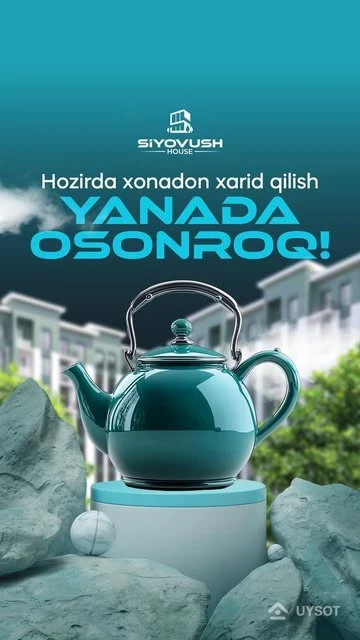 Xonadon xarid qilish har safargidan ham osonroq!
♻️ Atigi bir dona pasport bilan
♻️ Boshlang‘ich to‘lovsiz
♻️ 60 oyga bo‘lib to‘lash imkoniyati!
🏢 Endi orzungizdagi xonadon sizga yanada yaqin! Siyovush house – zamonaviy, qulay va to‘lov jihatdan eng mos majmua! Faqat pasportingiz bilan keling — biz qolganini o‘zimiz hal qilamiz!
Batafsil maʼlumot uchun bizning raqamlar:
☎️ +99878 113-63-50
☎️ +99878 113-63-50 Xonadon xarid qilish har safargidan ham osonroq!
♻️ Atigi bir dona pasport bilan
♻️ Boshlang‘ich to‘lovsiz
♻️ 60 oyga bo‘lib to‘lash imkoniyati!
🏢 Endi orzungizdagi xonadon sizga yanada yaqin! Siyovush house – zamonaviy, qulay va to‘lov jihatdan eng mos majmua! Faqat pasportingiz bilan keling — biz qolganini o‘zimiz hal qilamiz!
Batafsil maʼlumot uchun bizning raqamlar:
☎️ +99878 113-63-50
☎️ +99878 113-63-50