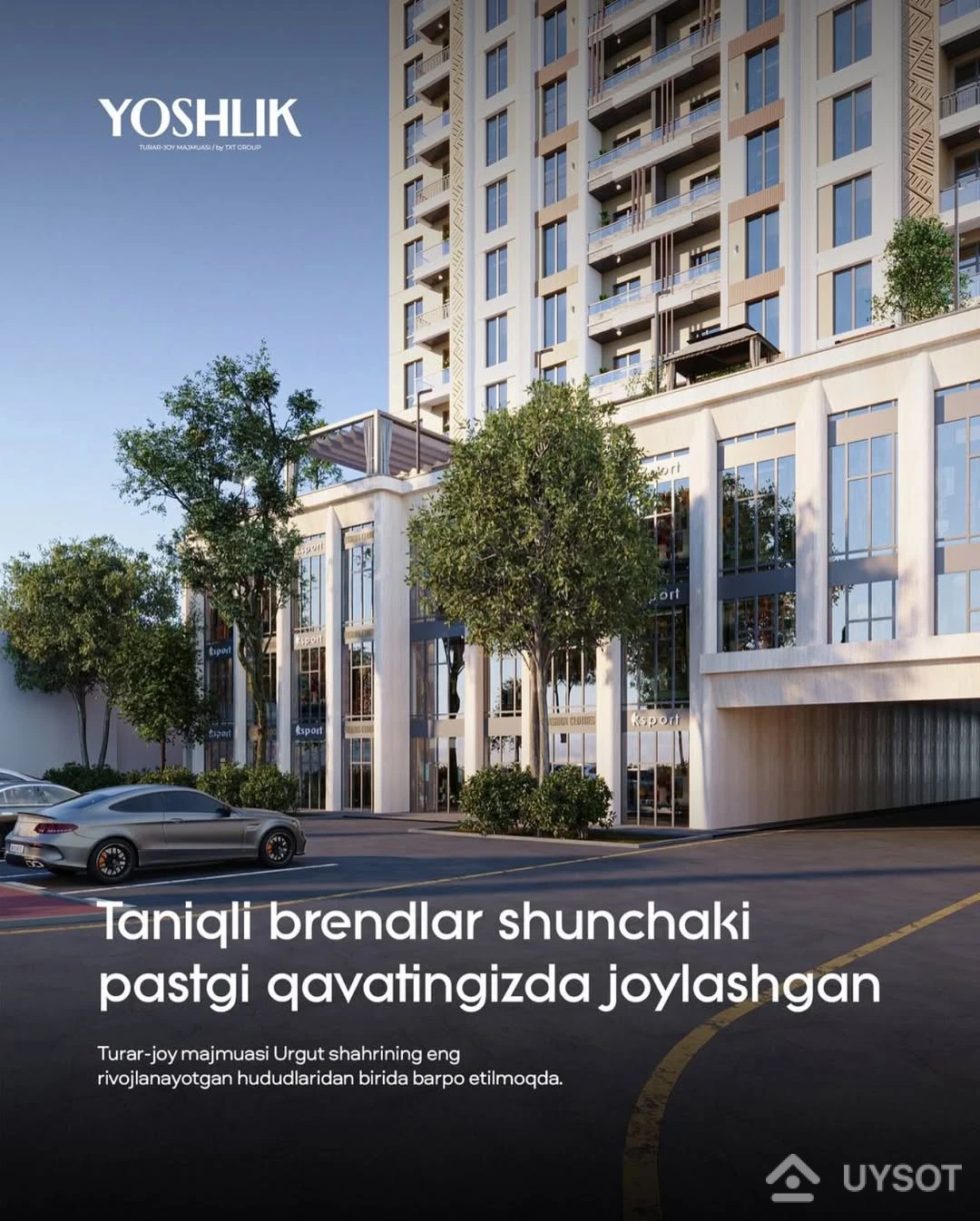 Sog’ligingiz ham, daromadingiz ham yaxshilanishini xohlaysizmi?
Yoshlik turar-joy majmuasi Urgutning shifobaxsh hududida barpo qilinmoqda. Bu yerdan hozir hamyonbop narxlarda xonadon olib, keyinroq katta daromadga ega bo’lishingiz yoki sog’lom muhitda yashashingiz mumkin.
Bunday ajoyib imkoniyatni qo’ldan boy bermang.
Telefon: +998 (78) 113-63-50 alt - 4644