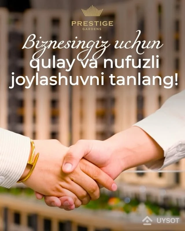 Biznesingiz uchun qulay va nufuzli joylashuvni tanlang!
🏢 Sizning biznesingiz shahar markazida, zamonaviy va qulay muhitda joylashishga loyiq! Shota Rustaveli ko‘chasida, Prestige Gardensʼning 2-qavatidagi so‘nggi 450 m² tijorat maydoni aynan shunday imkoniyatni taqdim etadi.
📑 Qulay nuqtada joylashgan obyekt to‘liq kadastr hujjatlariga ega. Huquqiy jihatdan shaffof va ishonchli investitsiyaga ega bo‘lish imkonini qo‘ldan boy bermang!
Batafsil ma’lumot uchun: +99878 113-63-50
__
Выберите удобное и престижное расположение для вашего бизнеса!
🏢 Ваш бизнес заслуживает находиться в центре города, в современном и комфортном пространстве!
На улице Шота Руставели, на 2-м этаже Prestige Gardens, осталось последние 450 м² коммерческих площадей – это отличная возможность для вашего бизнеса.
📑 Объект расположен в удобной локации и имеет полный пакет кадастровых документов. Не упустите шанс инвестировать в прозрачный и надежный бизнес-объект!
📞 Подробности по телефону: +99878 113-63-50 Biznesingiz uchun qulay va nufuzli joylashuvni tanlang!
🏢 Sizning biznesingiz shahar markazida, zamonaviy va qulay muhitda joylashishga loyiq! Shota Rustaveli ko‘chasida, Prestige Gardensʼning 2-qavatidagi so‘nggi 450 m² tijorat maydoni aynan shunday imkoniyatni taqdim etadi.
📑 Qulay nuqtada joylashgan obyekt to‘liq kadastr hujjatlariga ega. Huquqiy jihatdan shaffof va ishonchli investitsiyaga ega bo‘lish imkonini qo‘ldan boy bermang!
Batafsil ma’lumot uchun: +99878 113-63-50
__
Выберите удобное и престижное расположение для вашего бизнеса!
🏢 Ваш бизнес заслуживает находиться в центре города, в современном и комфортном пространстве!
На улице Шота Руставели, на 2-м этаже Prestige Gardens, осталось последние 450 м² коммерческих площадей – это отличная возможность для вашего бизнеса.
📑 Объект расположен в удобной локации и имеет полный пакет кадастровых документов. Не упустите шанс инвестировать в прозрачный и надежный бизнес-объект!
📞 Подробности по телефону: +99878 113-63-50