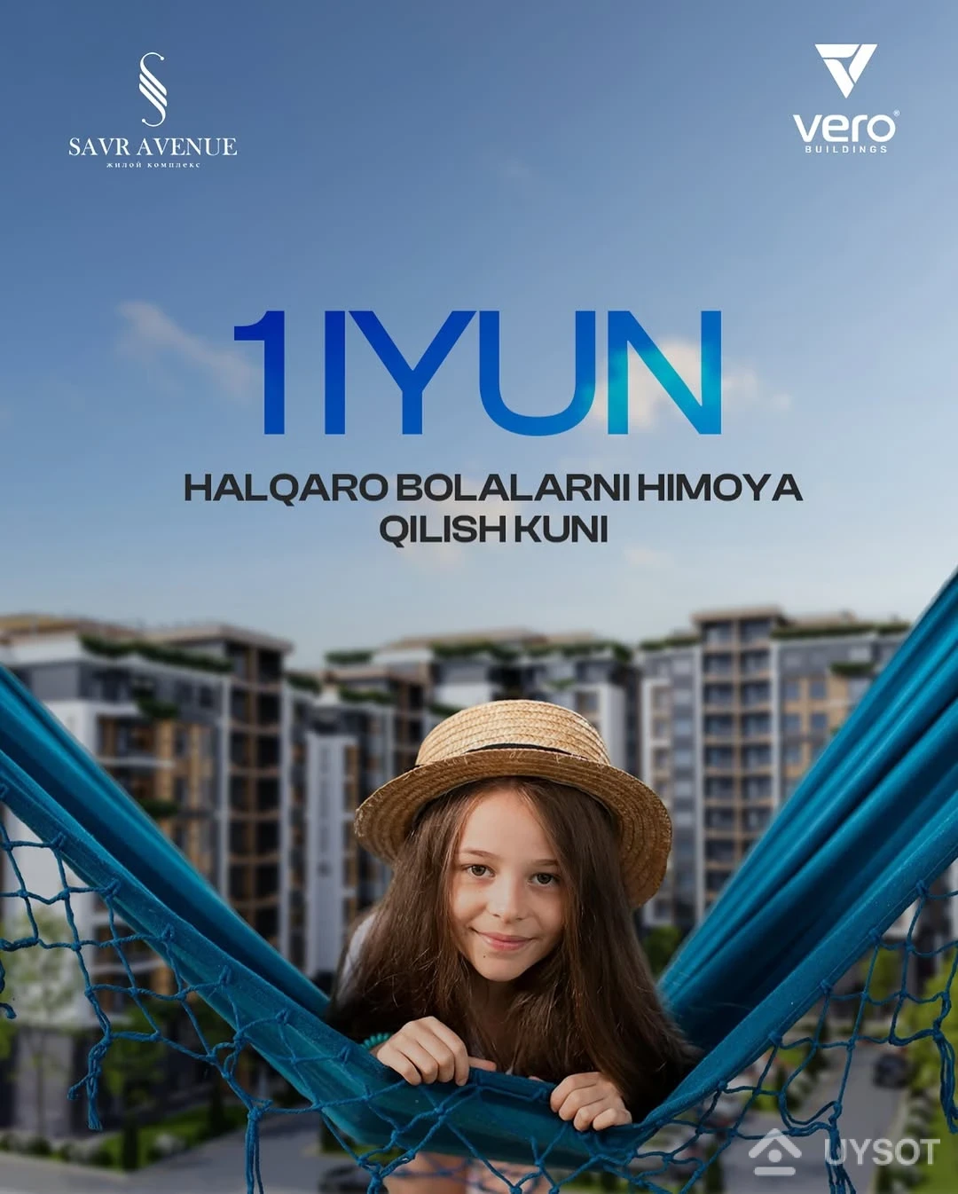 👧🏻 1 IYUN — Bolalarimizni asrash va qadrlash kuni!
Ularning har bir kulgusi, har bir orzusi — biz uchun eng ulug‘ ne’mat.
🎈 Farzandlarimiz xotirjam o‘sadigan muhit yaratish — bizning vazifamiz!

🏙 Savr Avenue — xavfsiz maydonchalar, qulay uylar va bolalar uchun yorqin kelajak demak.
🛡 Bolalar uchun barqaror hayot — bu yerdan boshlanadi!

❤️ Vero Buildings va Savr Avenue farzandingiz uchun mukammal makon yaratmoqda.