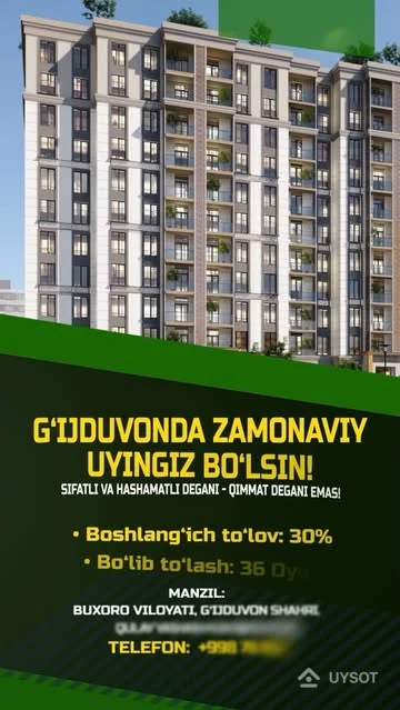 G‘ijduvonda joylashgan zamonaviy uylar orzularingizga yaqinlashtiradi. ❤️🔥
Bugun tanlov qiling. Ertaga yangi uyingizda uyg‘oning!
📞: +998 (78) 113-63-50
#zarafshongoldengroup #sifatliuylar G‘ijduvonda joylashgan zamonaviy uylar orzularingizga yaqinlashtiradi. ❤️🔥
Bugun tanlov qiling. Ertaga yangi uyingizda uyg‘oning!
📞: +998 (78) 113-63-50
#zarafshongoldengroup #sifatliuylar