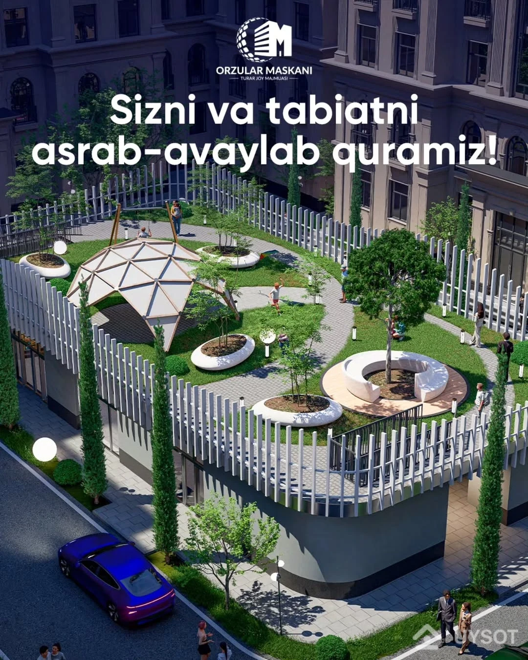 🌱 Orzular Maskani: Siz va tabiat uchun g'amxo'rlik bilan quramiz! 🌱
⠀
Bilasizmi...
"Orzular Maskani" umumiy qurilish maydonining atigi 35% i turar-joy binolariga ajratilgan? 🏡
⠀
Qolgan 65% esa – bu bizning qulaylik va tabiatga bo'lgan e'tiborimizdir! 🌳:
⠀
❇️ Keng ko'lamli obodonlashtirish: Barcha yoshdagilar uchun puxta o'ylangan dam olish zonalari.
❇️ Yashillik mo'lligi: Xushbo'y bog'lar, gulli to'shaklar va yoqimli sayr qilish mumkin bo'lgan salqin xiyobonlar.
❇️ Qulay yo'laklar: Sayr qilish va yugurish uchun xavfsiz va keng yo'laklar.
❇️ Boshqa qulayliklar: O'yinlar, sport va tinch dam olish uchun joylar, bu yerda har kim o'ziga yoqqan mashg'ulotni topadi.
❇️ Tabiatga g'amxo'rlik: Biz to'laqonli nafas olishga va har kundan zavqlanishga yordam beradigan yashil vohalar yaratamiz.
🏡 Biz shunchaki uylar emas, balki shahar qulayligi tabiiy tozalik bilan uyg'unlashgan baxtli hayot uchun butun bir ekotizim quramiz!
⠀
✨ "Orzular Maskani" – uyg'un hayot haqidagi orzu ro'yobga chiqadigan maskan.
Biz bilan bog'laning!
⠀
📞 Bizning kontaktlarimiz:
+99878 113-63-50
+99878 113-63-50
+99878 113-63-50
———
🌱 Orzular Maskani: Строим с заботой о вас и природе! 🌱
⠀
Знаете ли вы, что...
Из всей территории застройки Orzular Maskani всего 35% отведено под жилые здания? 🏡
⠀
А остальные 65% – это наша дань комфорту и природе! 🌳:
⠀
❇️ Масштабное благоустройство: Продуманные зоны отдыха для всех возрастов.
❇️ Изобилие зелени: Пышные сады, цветочные клумбы и тенистые аллеи, где так приятно прогуляться.
❇️ Удобные тротуары: Безопасные и широкие дорожки для прогулок и пробежек.
❇️ Прочие удобства: Места для игр, спорта и спокойного времяпровождения, где каждый найдет занятие по душе.
❇️ Забота о природе: Мы создаем зелёные оазисы, которые помогают дышать полной грудью и наслаждаться каждым днём.
⠀
🏡 Мы строим не просто дома, а целую экосистему для счастливой жизни, где городской комфорт сочетается с природной свежестью!
⠀
✨ "Orzular Maskani" – это место, где мечта о жизни в гармонии становится реальностью.
Свяжитесь с нами!
⠀
📞 Наши контакты:
+99878 113-63-50
+99878 113-63-50
+99878 113-63-50 🌱 Orzular Maskani: Siz va tabiat uchun g'amxo'rlik bilan quramiz! 🌱
⠀
Bilasizmi...
"Orzular Maskani" umumiy qurilish maydonining atigi 35% i turar-joy binolariga ajratilgan? 🏡
⠀
Qolgan 65% esa – bu bizning qulaylik va tabiatga bo'lgan e'tiborimizdir! 🌳:
⠀
❇️ Keng ko'lamli obodonlashtirish: Barcha yoshdagilar uchun puxta o'ylangan dam olish zonalari.
❇️ Yashillik mo'lligi: Xushbo'y bog'lar, gulli to'shaklar va yoqimli sayr qilish mumkin bo'lgan salqin xiyobonlar.
❇️ Qulay yo'laklar: Sayr qilish va yugurish uchun xavfsiz va keng yo'laklar.
❇️ Boshqa qulayliklar: O'yinlar, sport va tinch dam olish uchun joylar, bu yerda har kim o'ziga yoqqan mashg'ulotni topadi.
❇️ Tabiatga g'amxo'rlik: Biz to'laqonli nafas olishga va har kundan zavqlanishga yordam beradigan yashil vohalar yaratamiz.
🏡 Biz shunchaki uylar emas, balki shahar qulayligi tabiiy tozalik bilan uyg'unlashgan baxtli hayot uchun butun bir ekotizim quramiz!
⠀
✨ "Orzular Maskani" – uyg'un hayot haqidagi orzu ro'yobga chiqadigan maskan.
Biz bilan bog'laning!
⠀
📞 Bizning kontaktlarimiz:
+99878 113-63-50
+99878 113-63-50
+99878 113-63-50
———
🌱 Orzular Maskani: Строим с заботой о вас и природе! 🌱
⠀
Знаете ли вы, что...
Из всей территории застройки Orzular Maskani всего 35% отведено под жилые здания? 🏡
⠀
А остальные 65% – это наша дань комфорту и природе! 🌳:
⠀
❇️ Масштабное благоустройство: Продуманные зоны отдыха для всех возрастов.
❇️ Изобилие зелени: Пышные сады, цветочные клумбы и тенистые аллеи, где так приятно прогуляться.
❇️ Удобные тротуары: Безопасные и широкие дорожки для прогулок и пробежек.
❇️ Прочие удобства: Места для игр, спорта и спокойного времяпровождения, где каждый найдет занятие по душе.
❇️ Забота о природе: Мы создаем зелёные оазисы, которые помогают дышать полной грудью и наслаждаться каждым днём.
⠀
🏡 Мы строим не просто дома, а целую экосистему для счастливой жизни, где городской комфорт сочетается с природной свежестью!
⠀
✨ "Orzular Maskani" – это место, где мечта о жизни в гармонии становится реальностью.
Свяжитесь с нами!
⠀
📞 Наши контакты:
+99878 113-63-50
+99878 113-63-50
+99878 113-63-50