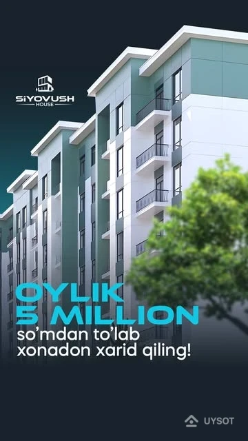 Oylik 5 million so‘mdan to‘lab, orzungizdagi xonadonga ega bo‘ling!
🏢Siyovush house’da yangi turar-joy majmuasi sotuvi boshlandi. Hech qanday boshlang‘ich to‘lovlarsiz, 60 oygacha bo‘lib to‘lash sharti bilan xonadon xarid qilishingiz mumkin.
‼️ Qulay joylashuv va zamonaviy infratuzilma — bularning barchasi siz va oilangiz uchun. Bugunoq bog‘laning va hayotingizdagi eng to‘g‘ri qarorni qabul qiling.
Batafsil maʼlumot uchun bizning raqamlar:
☎️ +99878 113-63-50
☎️ +99878 113-63-50 Oylik 5 million so‘mdan to‘lab, orzungizdagi xonadonga ega bo‘ling!
🏢Siyovush house’da yangi turar-joy majmuasi sotuvi boshlandi. Hech qanday boshlang‘ich to‘lovlarsiz, 60 oygacha bo‘lib to‘lash sharti bilan xonadon xarid qilishingiz mumkin.
‼️ Qulay joylashuv va zamonaviy infratuzilma — bularning barchasi siz va oilangiz uchun. Bugunoq bog‘laning va hayotingizdagi eng to‘g‘ri qarorni qabul qiling.
Batafsil maʼlumot uchun bizning raqamlar:
☎️ +99878 113-63-50
☎️ +99878 113-63-50