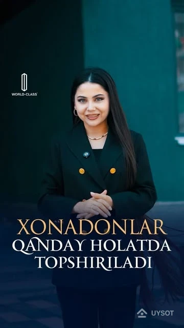 Yashashga deyarli tayyor!
80% holatda tayyorlangan zamonaviy xonadonlar sizni kutmoqda!
Shinam muhit, qulay reja va yuqori sifat — barchasi bir joyda.
Xonadonlar soni cheklangan!
Batafsil ma’lumot olish uchun: 77 707-70-55
⸻
Почти готово для жизни!
Современные квартиры готовы на 80% — заезжай и живи!
Удобная планировка, комфорт и качество — всё, что нужно для уютного дома.
Количество квартир ограничено!
Для получения более подробных информации
77 707-70-55 Yashashga deyarli tayyor!
80% holatda tayyorlangan zamonaviy xonadonlar sizni kutmoqda!
Shinam muhit, qulay reja va yuqori sifat — barchasi bir joyda.
Xonadonlar soni cheklangan!
Batafsil ma’lumot olish uchun: 77 707-70-55
⸻
Почти готово для жизни!
Современные квартиры готовы на 80% — заезжай и живи!
Удобная планировка, комфорт и качество — всё, что нужно для уютного дома.
Количество квартир ограничено!
Для получения более подробных информации
77 707-70-55