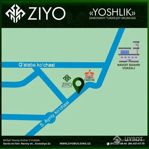 🏢 Ziyo Building — turar-joy majmualarini qurish.
📍 Navoiy shahri, Gvasaliya 2A (5-Maktab)
.
Yagona axborot markazi:
📱 (+998-91) 337-48-44
📱 (+998-99) 437-07-70
📧 info@ziyobuilding.uz 🌐 t.me/ziyobuilding
🌐 fb.com/ziyobuilding.uz
🌐 instagram.com/ziyobuilding.uz/
🌐 www.ziyobuilding.uz/
.
.
Menedjerlar:
👩💻 @ezozbekgiyazov
👩💻 @ravshancha.uz
.
.
#подписка#репост#отзивы#комментарии#love#instagood#follow#like4like#instatag#instalike#amazing#repost#instafollow#instalove#likesforfollow#comment#commentback#commenting#building#buildings#tashkentcity#city#citylife#buildingahouse#navoiy#navoiycity#navai#navoiyliklar#zarafshon 🏢 Ziyo Building — turar-joy majmualarini qurish.
📍 Navoiy shahri, Gvasaliya 2A (5-Maktab)
.
Yagona axborot markazi:
📱 (+998-91) 337-48-44
📱 (+998-99) 437-07-70
📧 info@ziyobuilding.uz 🌐 t.me/ziyobuilding
🌐 fb.com/ziyobuilding.uz
🌐 instagram.com/ziyobuilding.uz/
🌐 www.ziyobuilding.uz/
.
.
Menedjerlar:
👩💻 @ezozbekgiyazov
👩💻 @ravshancha.uz
.
.
#подписка#репост#отзивы#комментарии#love#instagood#follow#like4like#instatag#instalike#amazing#repost#instafollow#instalove#likesforfollow#comment#commentback#commenting#building#buildings#tashkentcity#city#citylife#buildingahouse#navoiy#navoiycity#navai#navoiyliklar#zarafshon