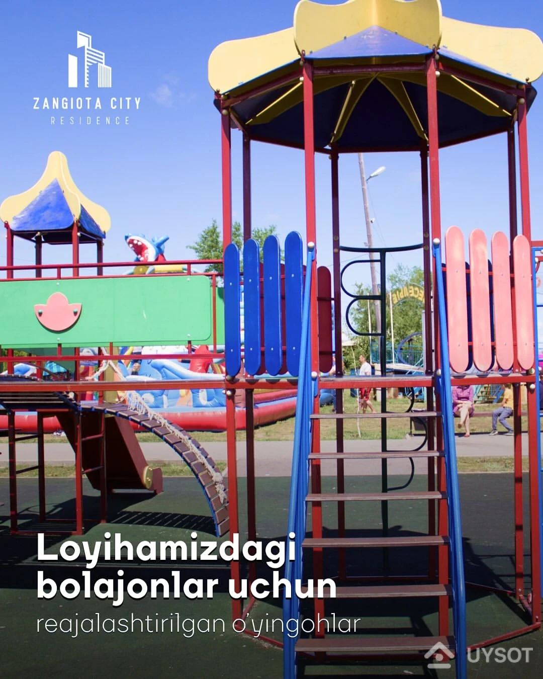 Zangiota City Residence loyihamizda bolajonlar uchun zamonaviy va xavfsiz tarzda rejalashtirilgan o‘yingohlar barpo etiladi.
Zangiota Residence — farzandlarimiz quvonchi, sog‘lom o‘sishi va baxtli bolaligi uchun yaratilgan maskan.
📞 +99878 113-63-50 Zangiota City Residence loyihamizda bolajonlar uchun zamonaviy va xavfsiz tarzda rejalashtirilgan o‘yingohlar barpo etiladi.
Zangiota Residence — farzandlarimiz quvonchi, sog‘lom o‘sishi va baxtli bolaligi uchun yaratilgan maskan.
📞 +99878 113-63-50