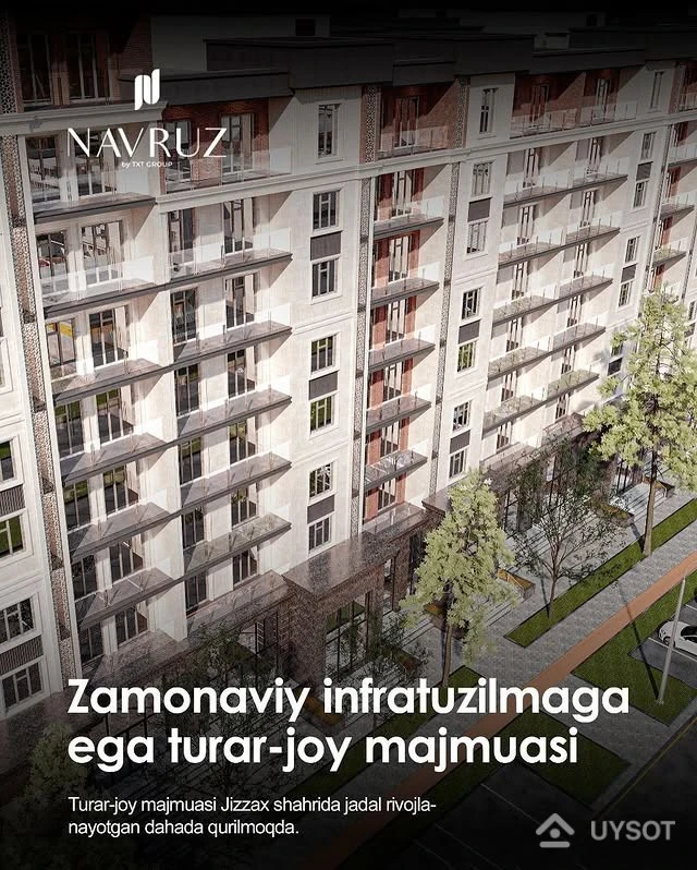 NAVRUZ AVENUE – Ishonchli investitsiya va shinam hayot uchun!
Jizzaxning rivojlanayotgan hududida barpo etilayotgan NAVRUZ AVENUE turar-joy majmuasi sizga shinam xonadonlar va qulay infratuzilmani taqdim etadi.
Batafsil ma’lumot olish uchun hoziroq biz bilan bog‘laning!
Telefon: +99878 113-63-50 NAVRUZ AVENUE – Ishonchli investitsiya va shinam hayot uchun!
Jizzaxning rivojlanayotgan hududida barpo etilayotgan NAVRUZ AVENUE turar-joy majmuasi sizga shinam xonadonlar va qulay infratuzilmani taqdim etadi.
Batafsil ma’lumot olish uchun hoziroq biz bilan bog‘laning!
Telefon: +99878 113-63-50