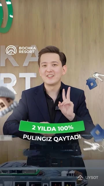 🏡 Siz apartament sotib olasiz,
📅 3 yil foizsiz to‘lov bilan yoki to‘liq narxda,
💰 So‘ngra uni ijaraga berasiz va har oy $1,500 – $2,000 gacha passiv daromad olasiz!
✅ Shunday qilib, atigi 2 yil ichida sarmoyangiz to‘liq qaytadi, keyingi yillarda esa daromad sof foydaga aylanadi!
🎯 Bu — nafaqat orzuingizdagi tog‘ uyi, balki moliyaviy erkinlik sari birinchi qadam!
📞 Batafsil ma’lumot: +99878 113-63-50
📍 Manzil: Yakkasaroy tumani, Sho‘ta Rustaveli 140-uy
@bochka_resort 🏡 Siz apartament sotib olasiz,
📅 3 yil foizsiz to‘lov bilan yoki to‘liq narxda,
💰 So‘ngra uni ijaraga berasiz va har oy $1,500 – $2,000 gacha passiv daromad olasiz!
✅ Shunday qilib, atigi 2 yil ichida sarmoyangiz to‘liq qaytadi, keyingi yillarda esa daromad sof foydaga aylanadi!
🎯 Bu — nafaqat orzuingizdagi tog‘ uyi, balki moliyaviy erkinlik sari birinchi qadam!
📞 Batafsil ma’lumot: +99878 113-63-50
📍 Manzil: Yakkasaroy tumani, Sho‘ta Rustaveli 140-uy
@bochka_resort
