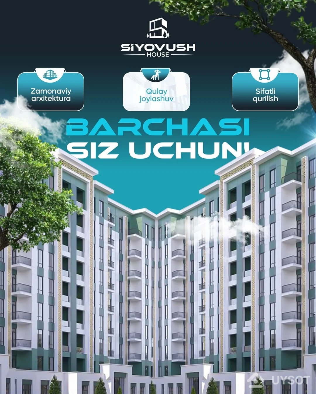 Zamonaviy arxitektura, qulay joylashuv va sifatli qurilish — barchasi siz uchun!
🏢 Yangi hayotni qulaylikda boshlang! Siyovush house esa siz orzu qilgan hayot tarzi! Siyovush house — farovon hayot uchun poydevor!
‼️ Shinam hudud, qulay infratuzilma va vaqt sinovidan o‘tgan sifat — siz va oilangiz uchun eng to‘g‘ri tanlov!
Batafsil maʼlumot uchun bizning raqamlar:
☎️ +99878 113-63-50
☎️ +99878 113-63-50 Zamonaviy arxitektura, qulay joylashuv va sifatli qurilish — barchasi siz uchun!
🏢 Yangi hayotni qulaylikda boshlang! Siyovush house esa siz orzu qilgan hayot tarzi! Siyovush house — farovon hayot uchun poydevor!
‼️ Shinam hudud, qulay infratuzilma va vaqt sinovidan o‘tgan sifat — siz va oilangiz uchun eng to‘g‘ri tanlov!
Batafsil maʼlumot uchun bizning raqamlar:
☎️ +99878 113-63-50
☎️ +99878 113-63-50