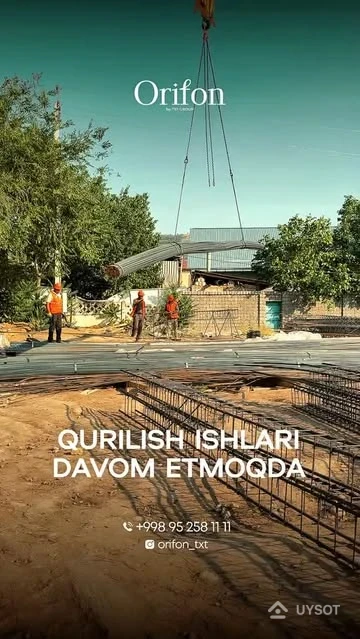 Orifon turar-joy majmuasida qurilish davom etmoqda!
G’azalkent markazida qad rostlayotgan Orifon turar-joy majmuasida qurilish ishlari izchil davom etmoqda. Bu yerda sizni sog’lom va zamonaviy hayot tarzi kutmoqda.
Telefon: +99878 113-63-50 Orifon turar-joy majmuasida qurilish davom etmoqda!
G’azalkent markazida qad rostlayotgan Orifon turar-joy majmuasida qurilish ishlari izchil davom etmoqda. Bu yerda sizni sog’lom va zamonaviy hayot tarzi kutmoqda.
Telefon: +99878 113-63-50